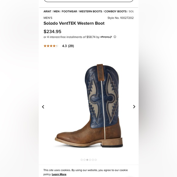 Ariat ATS Pro Square Cowboy Boots - Picture 5 of 5